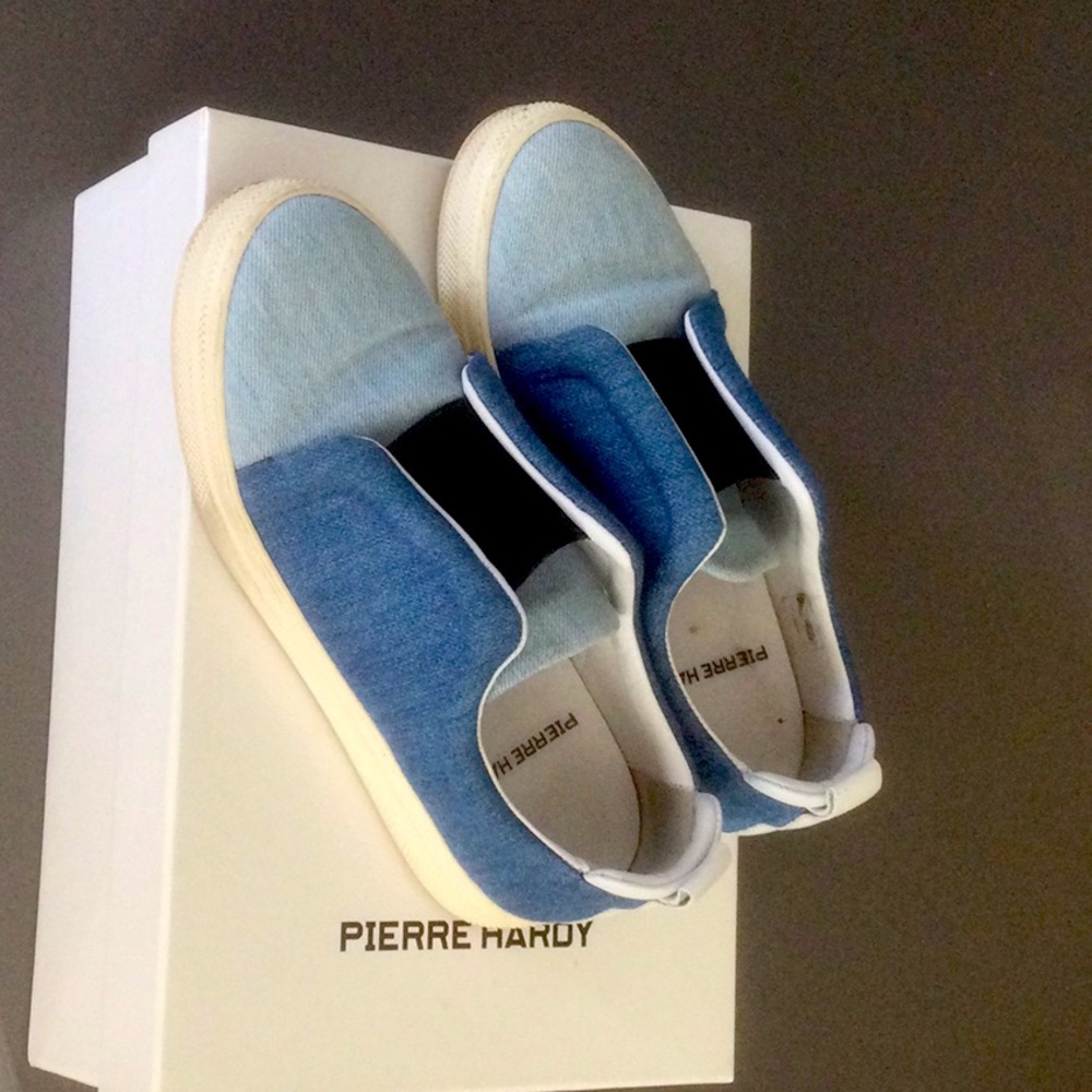 Pierre Hardy Denim Slider Sneakers EUR37